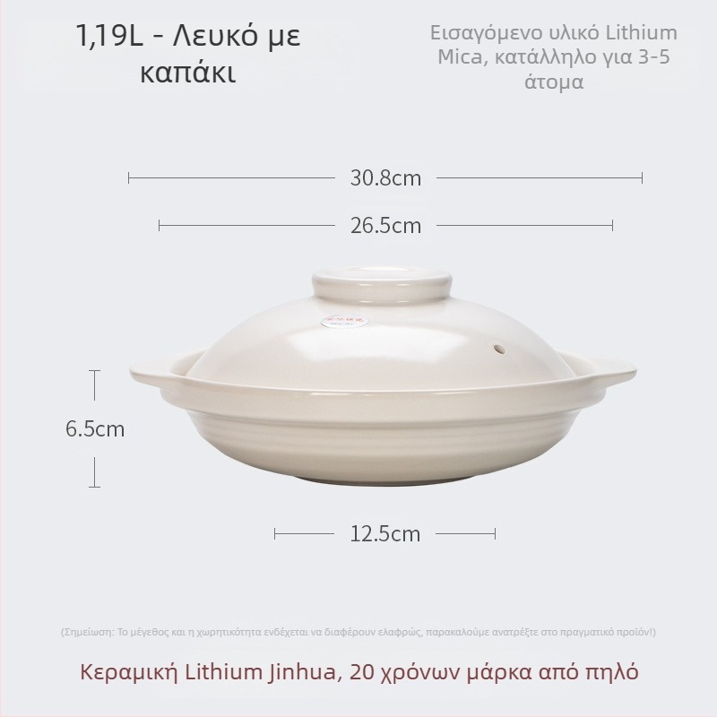 Κεραμική μεγάλη κατσαρόλα Xyf ξενοδοχείου εξαιρετικά ρηχή κατσαρόλα αερίου με κεφαλή ψαριού εμπορική μικρής κλίμακας επίπεδη βάση υψηλής αντίστασης