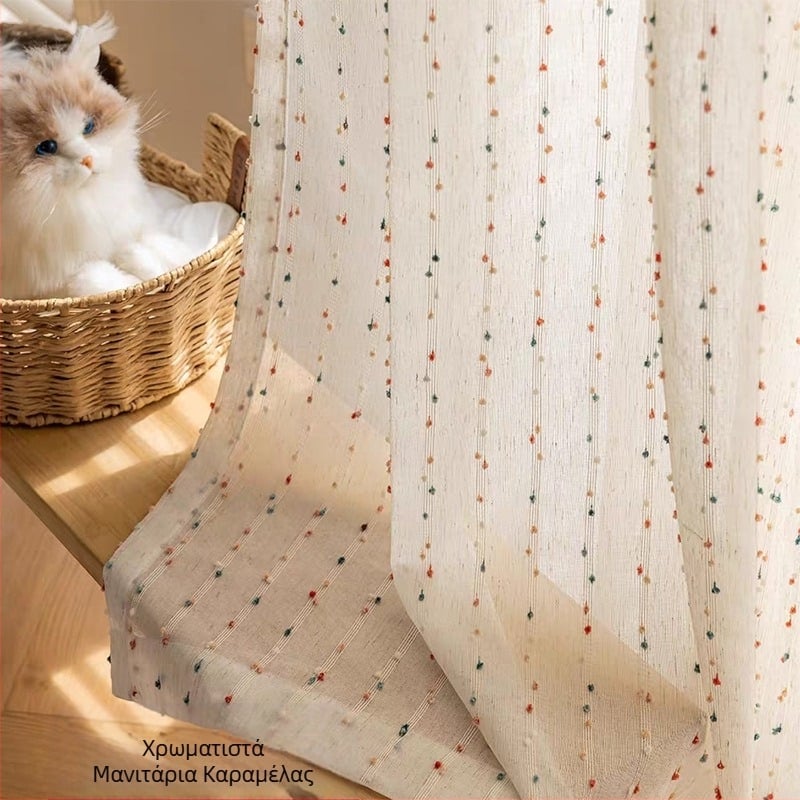 Ουράνιο Τόξο Γλυκό Διαφανής Αδιαφανής Κουρτίνα Γάζας για Κορίτσια και Αγόρια Υπνοδωμάτιο, Παράθυρο Bay, Παιδικό Δωμάτιο, Shaoxing Keqiao, Λινό Σήτα Παραθύρου