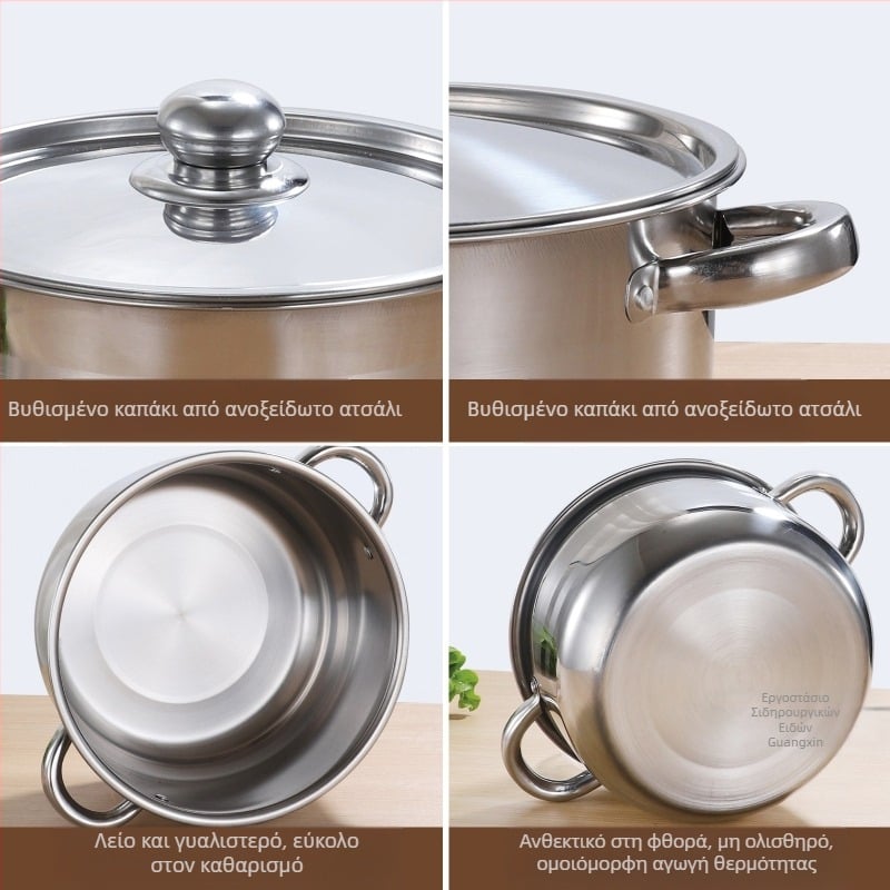 Άμεση διασυνοριακή προμήθεια από εργοστάσιο σετ από παχύ ανοξείδωτο ατσάλι με ατσάλινο κάλυμμα 18-26cm Ισπανία Μεξικό