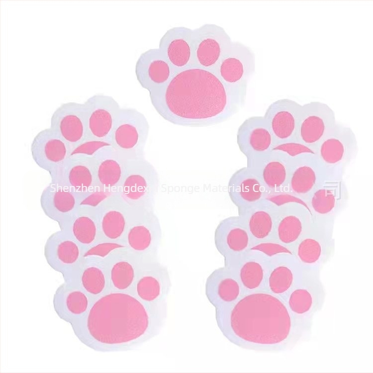 Ροζ Cat Claw σφουγγάρι καθρέφτη γυάλινο καθρέφτη πλακιδίων μαγικό μαντηλάκι καθαρισμού νιπτήρα μπάνιου προσρόφηση μαντηλάκι καθαρισμού νιπτήρα