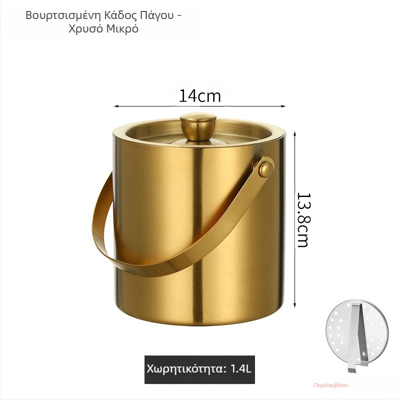 Κάδος πάγου από ανοξείδωτο χάλυβα φορητός κάδος μπύρας κάδος πάγου μπαρ KTV μπύρα σαμπάνιας μόνωση κάδος πάγου από ανοξείδωτο χάλυβα