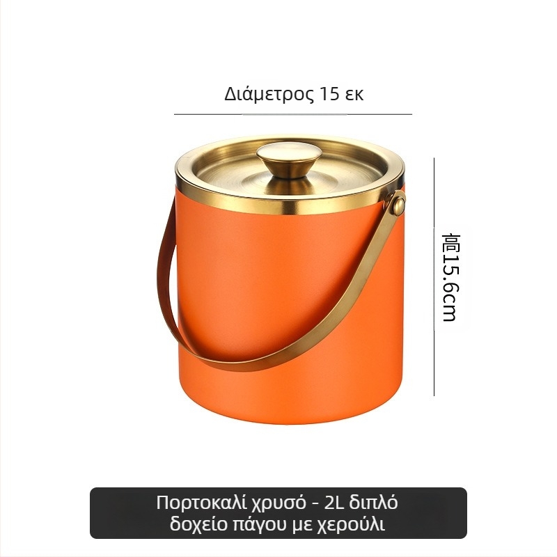 Κάδος πάγου από ανοξείδωτο χάλυβα φορητός κάδος μπύρας κάδος πάγου μπαρ KTV μπύρα σαμπάνιας μόνωση κάδος πάγου από ανοξείδωτο χάλυβα