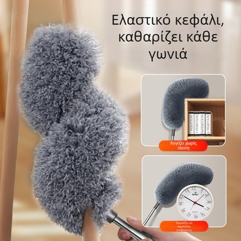 Ξεσκονόπανο με φτερά Ηλεκτροστατικός καθαρισμός σκόνης Οικιακός καθαρισμός με τηλεσκοπική ράβδο Καθαρισμός σκόνης Οροφής με μεγάλο κενό