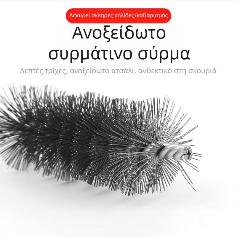 Ηλεκτρική βούρτσα σωλήνων με κεφαλή συρμάτινης βούρτσας για εσωτερική οπή σωλήνα, καθαρισμός σκουριάς και αφαίρεση γρεζιών από ανοξείδωτο χάλυβα, βιομηχανική βούρτσα καθαρισμού