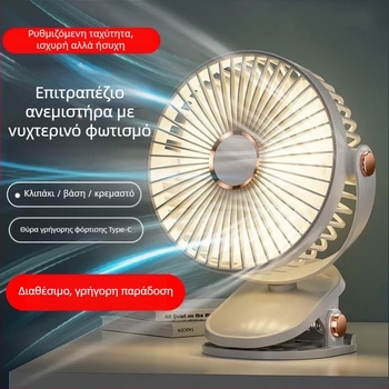 2024 Εκρήξεις Μικρός Ανεμιστήρας USB Φόρτιση Γραφείου Επιφάνεια Εργασίας Φοιτητική Κοιτώνα Κρεβάτι Κεφαλής Μεγάλο Κλιπ Μίνι Ανεμιστήρας