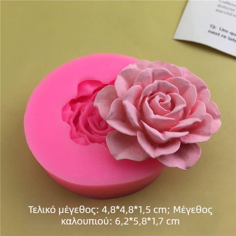 Μονό DIY νέο τριαντάφυλλο σε σχήμα λωτού λουλουδιού σιλικόνης χειροποίητο καλούπι για κέικ με φοντάν εργαλείο φοντάν