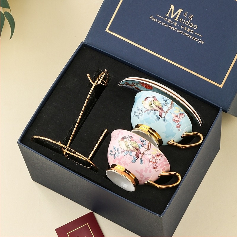 Κύπελλο καφέ Meidao Alpine Sparrow υψηλής ποιότητας, εξαιρετικό σετ κυπέλλων για ζευγάρια, δώρο γάμου για γενέθλια του καλύτερου φίλου