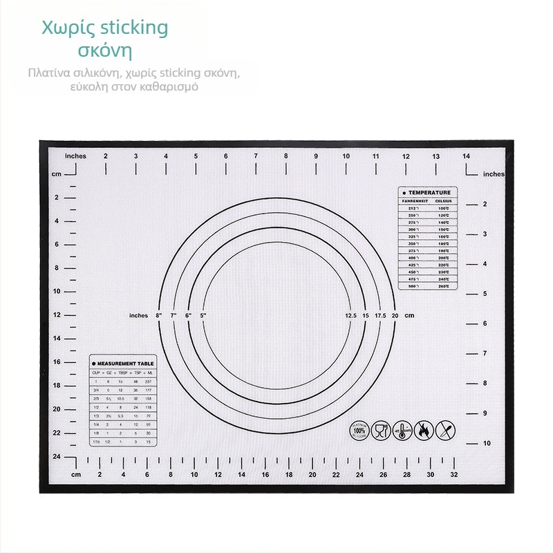 Σιλικόνης, χαλάκι ζύμωσης τροφίμων, κουζίνα, χαλάκι ζύμωσης οικιακής χρήσης, πτυσσόμενη ζάχαρη με εργαλεία ψησίματος με διαβαθμισμένη ζύμη