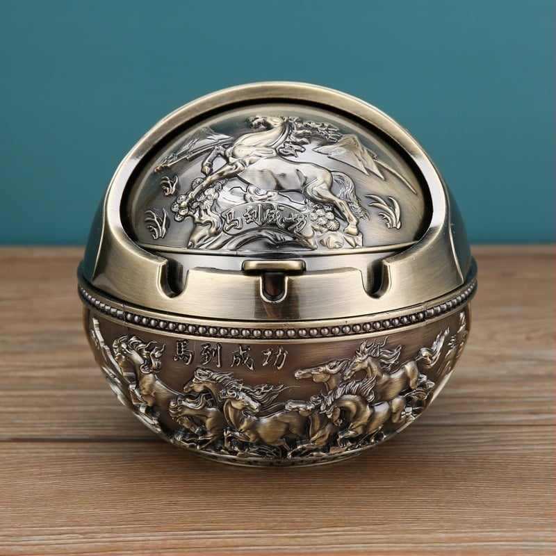 Τασάκι Ma to Chenggong για το Σπίτι, Σαλόνι, Δημιουργική, Εξατομικευμένη Τάση με Κάλυμμα, Αντι-Ιπτάμενη Στάχτη, Αντικαπνιστική Γεύση, Σταχτοδοχείο, Στολίδια