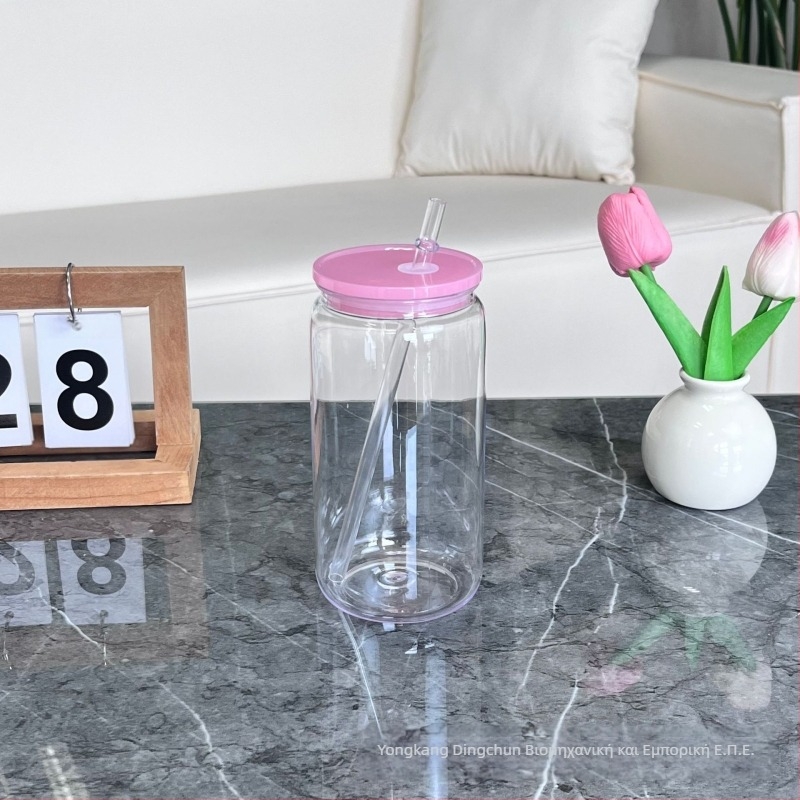 2024 Εκρηκτική πλαστική βεντούζα 16oz Οικολογική ακρυλική βεντούζα χρώματος Mason Cup Πλαστική χονδρική πώληση