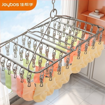 Έντονη σχάρα στεγνώματος πολλαπλών κλιπ από ανοξείδωτο ατσάλι, κάλτσες ρούχων πολυλειτουργικές αντιανεμικές κάλτσες, παιδική κρεμάστρα, γάντζο με τεχνητό αντικείμενο