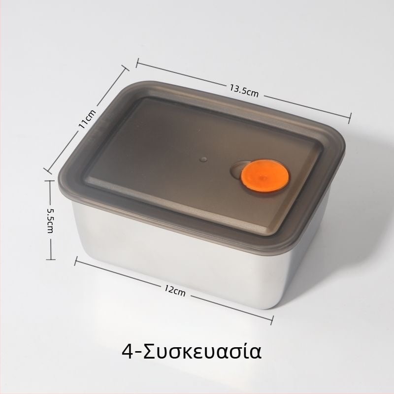 Μικρό κουτί μεσημεριανού γεύματος από ανοξείδωτο ατσάλι με καπάκι, κουτί υποσυσκευασίας τροφίμων, ζεστό δοχείο με δοχείο λαχανικών, τραγανό τετράγωνο κουτί προετοιμασίας φαγητού εξωτερικού χώρου