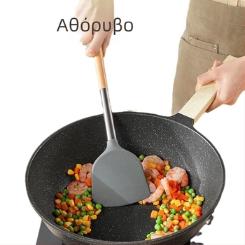 Σπάτουλα σιλικόνης τροφίμων αντικολλητική, ειδική σπάτουλα μαγειρέματος, σετ οικιακών σκευών κουζίνας, ανθεκτικό σε υψηλές θερμοκρασίες, χωρίς τραυματισμούς