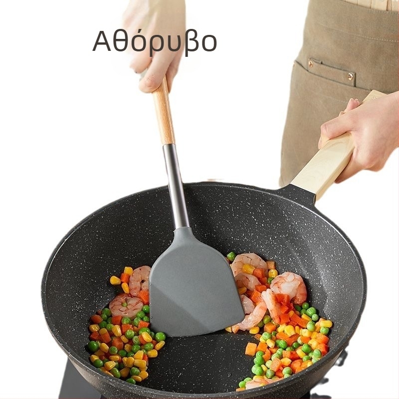 Σπάτουλα σιλικόνης τροφίμων αντικολλητική, ειδική σπάτουλα μαγειρέματος, σετ οικιακών σκευών κουζίνας, ανθεκτικό σε υψηλές θερμοκρασίες, χωρίς τραυματισμούς