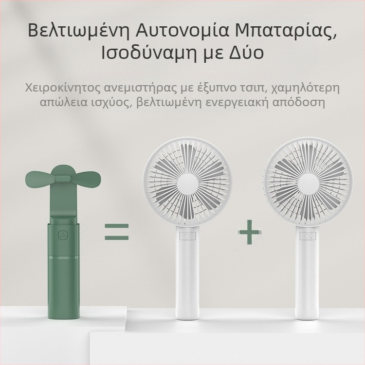 Φορητός μικρός επιτραπέζιος ανεμιστήρας επαναφορτιζόμενος, εξαιρετικά αθόρυβος, μίνι φορητός, μεγάλος άνεμος, για φοιτητική τάξη γραφείου