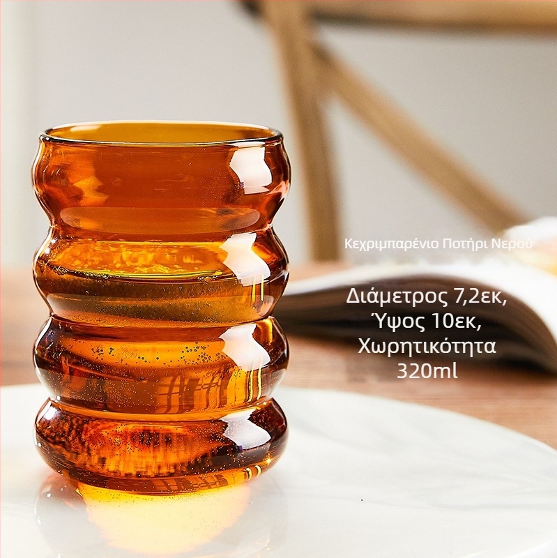 Χονδρικό κυματοειδές γυάλινο φλιτζάνι καφέ γάλα οικιακό φούρνο μικροκυμάτων θέρμανση χαριτωμένο κύπελλο δαχτυλιδιών κυπέλλου κάμπιας