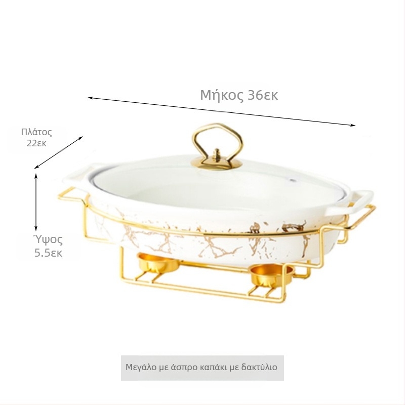 Σκανδιναβικό στυλ οβάλ κεραμικό δοχείο σούπας οικιακής χρήσης επιτραπέζια σκεύη ξενοδοχείου κατσαρόλα ράφι κεριών θέρμανση πιάτο ψαριών binaural ξηρό δοχείο χονδρικής