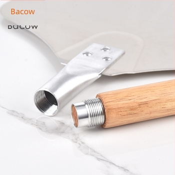 Εργαλεία ψησίματος αφαιρούμενη λαβή με σπειροειδές μοτίβο, φτυάρι πίτσας 12 ιντσών, φτυάρι αλουμινίου, φτυάρι μεταφοράς πίτσας με ξύλινη λαβή, φτυάρι πίτσας