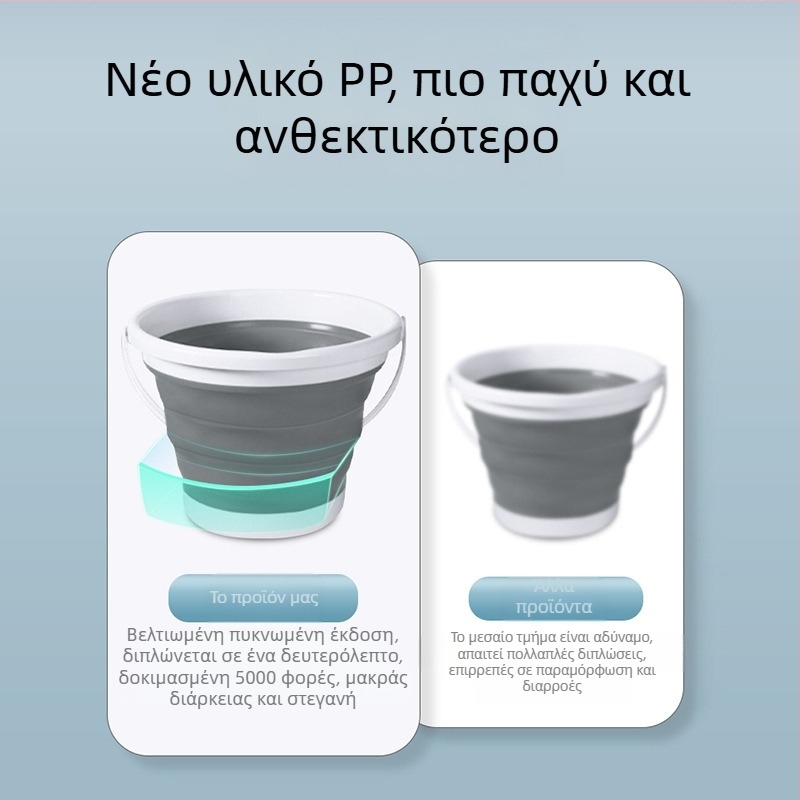 Πτυσσόμενος κουβάς, εξωτερικός πτυσσόμενος κουβάς, κουβάς ψαρέματος, φορητός τηλεσκοπικός κουβάς αποθήκευσης αυτοκινήτου, κουβάς πλυσίματος αυτοκινήτων, κουβάς πλυσίματος στυλό τέχνης