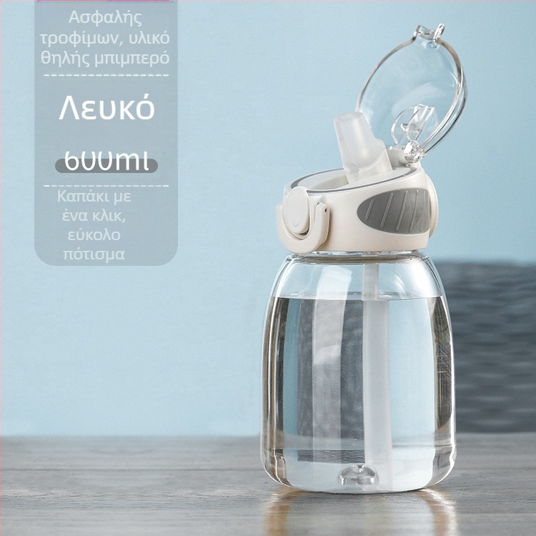 Όμορφο καλοκαιρινό ποτήρι με άχυρο για φοιτήτριες, χαριτωμένο βραστήρα, φορητό ποτήρι Wuben, πλαστικό ποτήρι, παιδικό ποτήρι νερού