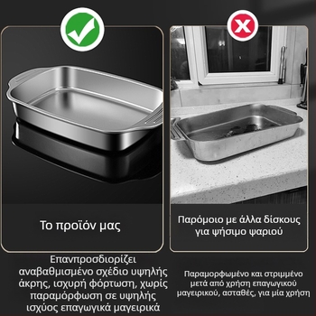 Ανοξείδωτο ατσάλι με πάχος ψητό πιάτο ψαριού, επαγωγική εστία, ταψί ψησίματος, ορθογώνια πλάκα μπάρμπεκιου, θαλασσινά, καραβίδες, επίπεδο εμπορικό πιάτο