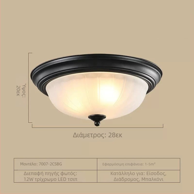 Αμερικανικό φωτιστικό οροφής, στρογγυλό φωτιστικό υπνοδωματίου, απλό φωτιστικό δωματίου, διάδρομος, είσοδος, φωτιστικά μπαλκονιού