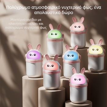 Σπίτι Αυτοκίνητο Ήσυχο Υπνοδωμάτιο Φορητό Χαριτωμένο Κινούμενα Σχέδια USB Μίνι Υγραντήρας Αέρα Νερού Πολύχρωμο Ατμοσφαιρικό Φως