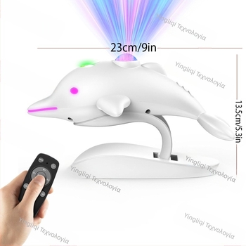 Η νέα διασυνοριακή λάμπα προβολής Dolphin Starry Sky της Amazon, πολύχρωμη λάμπα προβολής, νυχτερινό φως για παιδιά, λάμπα προβολής LED για υπνοδωμάτιο