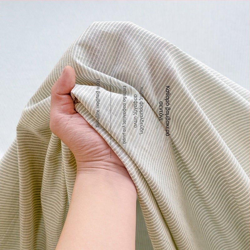 Σεντόνι καλού 100% από καθαρό βαμβάκι, χωρίς στάμπα, καρό, σετ τριών τεμαχίων για κοιτώνα, μαξιλαροθήκη κατηγορίας Α, για μητέρα και βρέφος, πλυμένο βαμβάκι