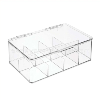 Κουτί αποθήκευσης καλλυντικών με οκτώ διαμερίσματα, κουτί διαλογής με διαχωριστικό καλωδίου δεδομένων, αποσπώμενο κουτί διαλογής τσαγιού τεσσάρων τμημάτων για επιφάνεια εργασίας