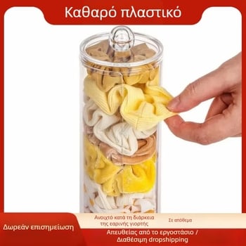 Αξεσουάρ μαλλιών κουτί αποθήκευσης γραφείου μεγάλης χωρητικότητας κουτί κοσμημάτων μαθητή παιδικό λουράκι μαλλιών Headline ανθεκτικό στη σκόνη διαφανές τραπέζι τουαλέτας