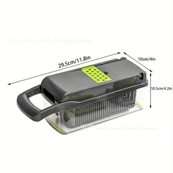 Πολυλειτουργικός κόπτης λαχανικών για οικιακή κουζίνα, φορητός, εύκολος στον καθαρισμό, τεμαχιστής, τρίφτης, κοπής σε κύβους