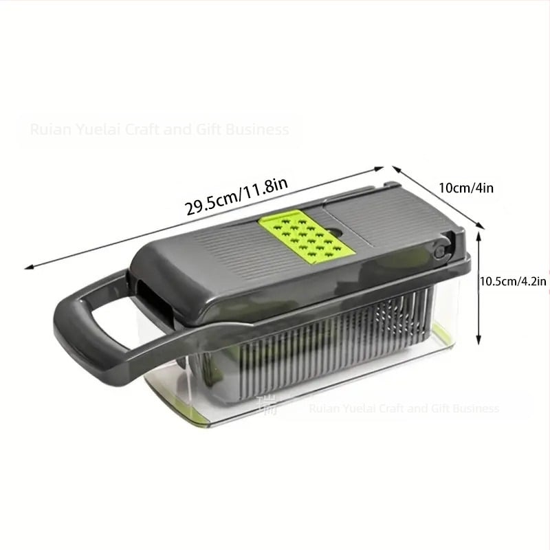 Πολυλειτουργικός κόπτης λαχανικών για οικιακή κουζίνα, φορητός, εύκολος στον καθαρισμό, τεμαχιστής, τρίφτης, κοπής σε κύβους