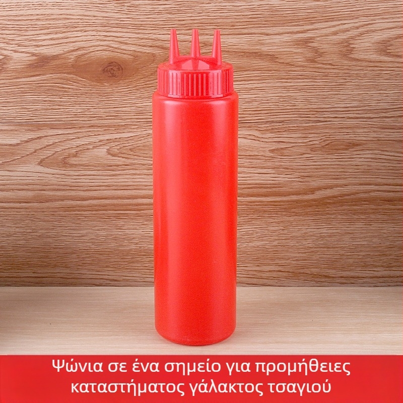 Μπουκάλι με τρεις τρύπες για σάλτσα ντομάτας Πλαστικό μπουκάλι σαλάτας Μπουκάλι με σάλτσα Μπουκάλι με σάλτσα Υψηλής ποιότητας μπουκάλι με σάλτσα Μπουκάλι με μαρμελάδα