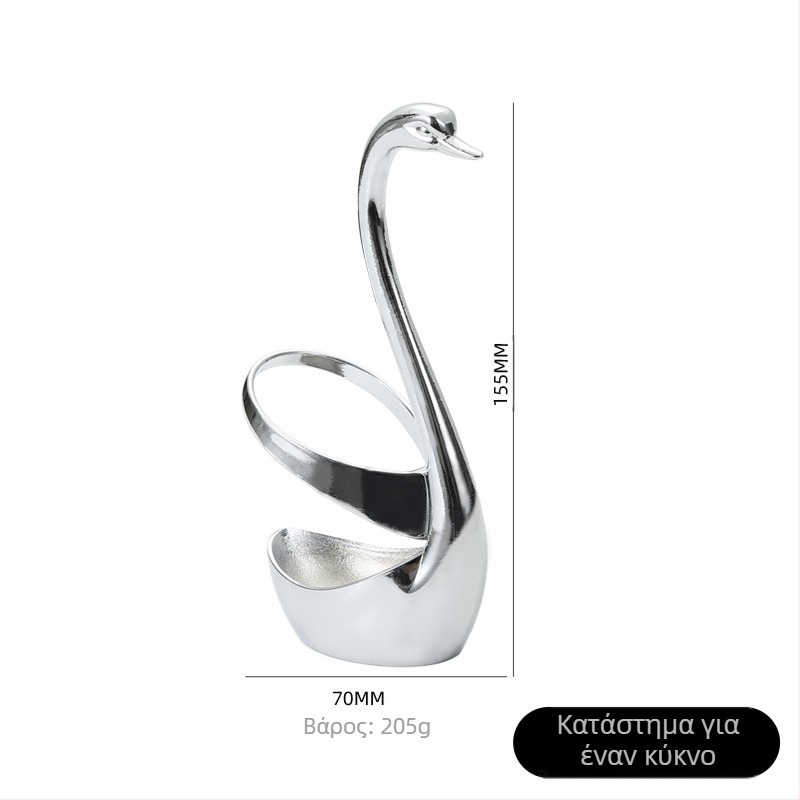 Ράφι επιτραπέζιων σκευών διοργανωτή πιρούνι φρούτων από κράμα ψευδαργύρου Cygnus, συνδυασμός ραφιών επιτραπέζιων σκευών για εστιατόριο και ξενοδοχείο, διακόσμηση, ράφι αποθήκευσης επιτραπέζιων σκευών