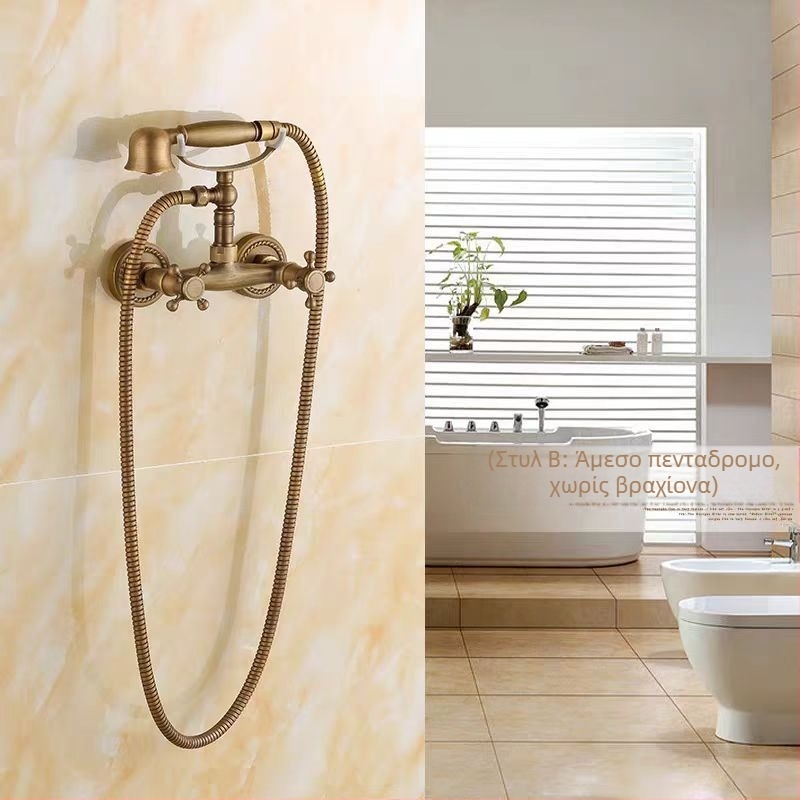 Όλα τα χαλκού αντίκα απλό κοστούμι ντους ευρωπαϊκού στιλ μπάνιου ντους βρύση ντους ρετρό έξοδο ντους