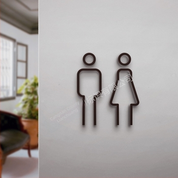 Αυτοκόλλητο τοίχου Shop Hotel B & B 3D τρισδιάστατης ανδρικής τουαλέτας, πινακίδα πόρτας τουαλέτας, πινακίδα WC