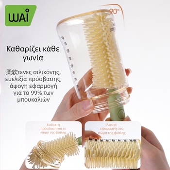 Φορητή βούρτσα μπιμπερό, βούρτσα κυπέλλου, βούρτσα καθαρισμού σιλικόνης, κουτί αποθήκευσης βουρτσών καθαρισμού για νεογέννητα μωρά