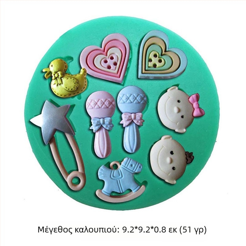 Φόρμα σιλικόνης Flower Fairy Rabbit Bear Baby Diy Χειροποίητη φόρμα διακόσμησης κέικ με ζαχαρόπαστα