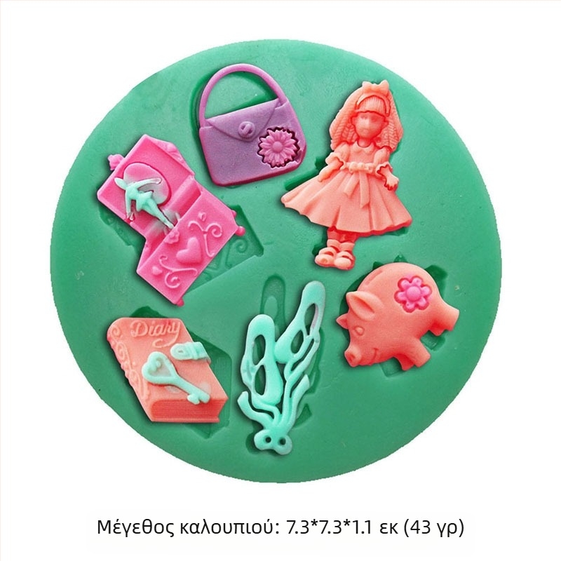 Φόρμα σιλικόνης Flower Fairy Rabbit Bear Baby Diy Χειροποίητη φόρμα διακόσμησης κέικ με ζαχαρόπαστα