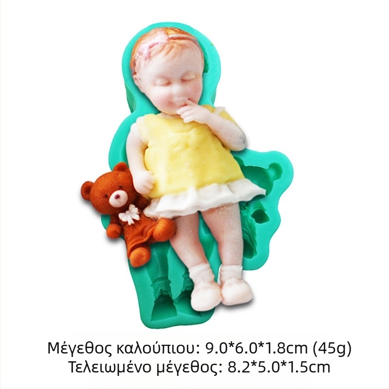 Φόρμα σιλικόνης Flower Fairy Rabbit Bear Baby Diy Χειροποίητη φόρμα διακόσμησης κέικ με ζαχαρόπαστα