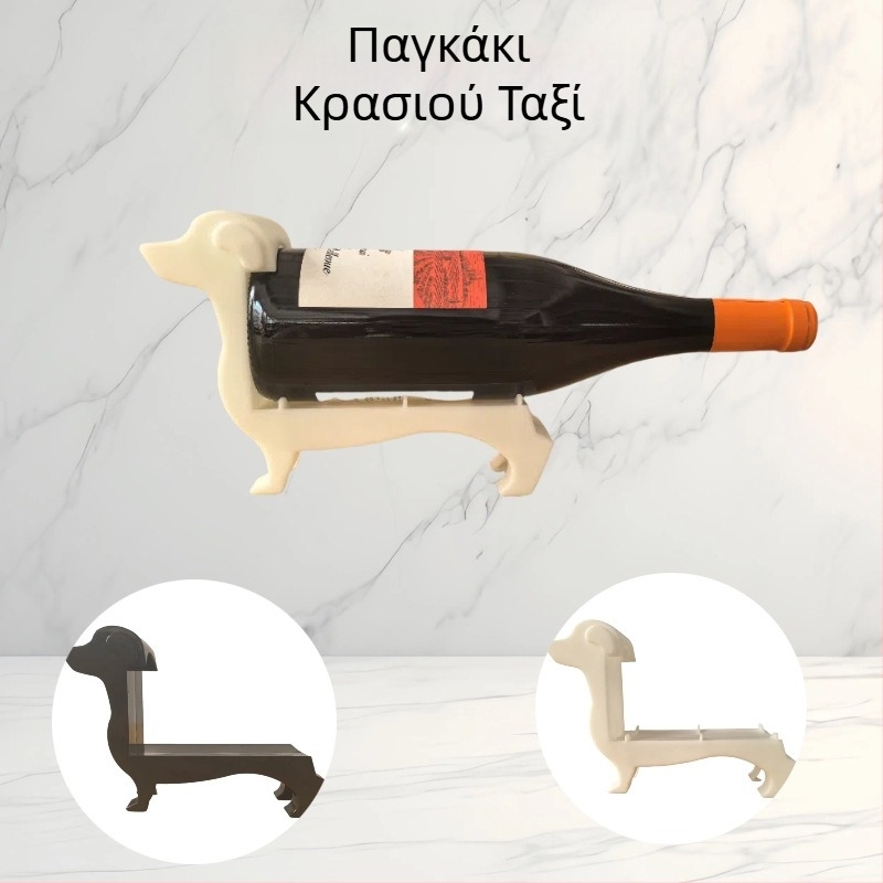Νέα δημιουργική διασυνοριακή θήκη μπουκαλιών κόκκινου κρασιού Wachshund, βάση μπουκαλιών για σκύλους, ράφι κρασιών, διακοσμητικά γραφείου για κόκκινο κρασί