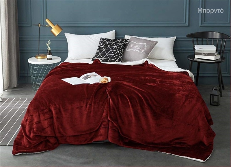 Κουβέρτα Lambswool, Χειμερινή Μονή Φανελένια Κουβέρτα από Κοραλί Φλις, Διπλής Επίστρωσης με Πάχος για Ζεστασιά