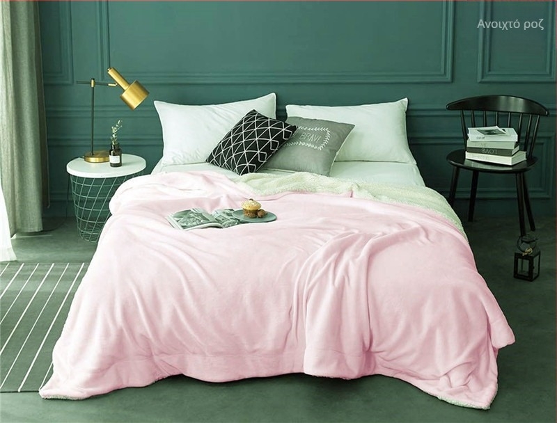 Κουβέρτα Lambswool, Χειμερινή Μονή Φανελένια Κουβέρτα από Κοραλί Φλις, Διπλής Επίστρωσης με Πάχος για Ζεστασιά