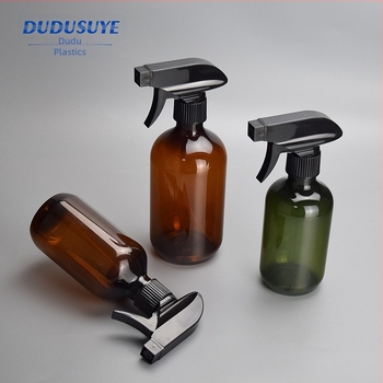 300/500ML Καφέ Πράσινο Τετράγωνο Μπουκάλι Ψεκασμού με Πιστόλι Υπο-μπουκάλι Απολύμανση Μπουκάλι Νερού Μπουκάλι Ψεκασμού Αλκοόλ Μπουκάλι Ποτίσματος Κηπουρικής