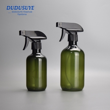 300/500ML Καφέ Πράσινο Τετράγωνο Μπουκάλι Ψεκασμού με Πιστόλι Υπο-μπουκάλι Απολύμανση Μπουκάλι Νερού Μπουκάλι Ψεκασμού Αλκοόλ Μπουκάλι Ποτίσματος Κηπουρικής