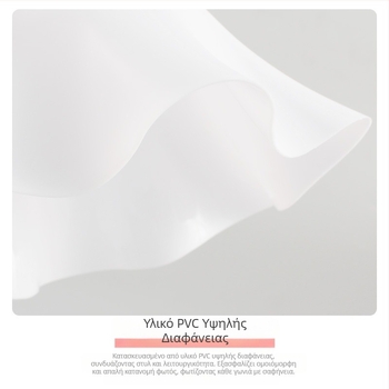 Αμπαζούρ Pvc Wave Ιαπωνικό Απλό Εστιατόριο με Λουλούδια Νέο Πολυέλαιος Κέλυφος Ins Κρεμ Στυλ Δημιουργικό Αμπαζούρ Χονδρικής