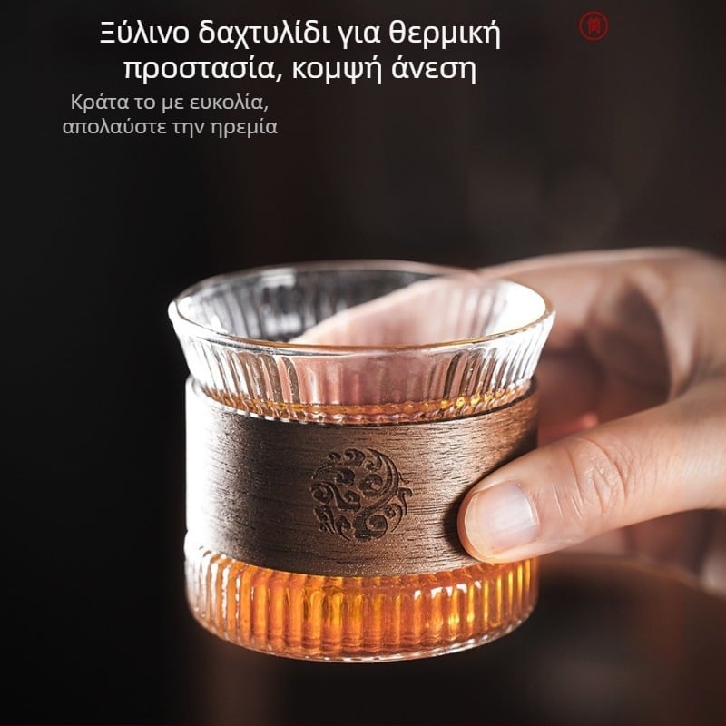 Αντι-ανθεκτικό στη θερμότητα γυάλινο φλιτζάνι τσαγιού, μικρό φλιτζάνι τσαγιού kung fu, σετ τσαγιού, μπολ τσαγιού master cup, μοτίβο σφυριού τσαγιού, για οικιακή χρήση