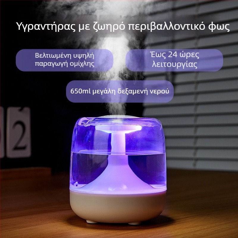 Υγραντήρας αέρα διασυνοριακός μίνι υγραντήρας οικιακής χρήσης υπνοδωμάτιο μικρό μηχάνημα αρωματοθεραπείας επιφάνεια εργασίας σίγαση οροφής φωτιστικό κοιτώνα