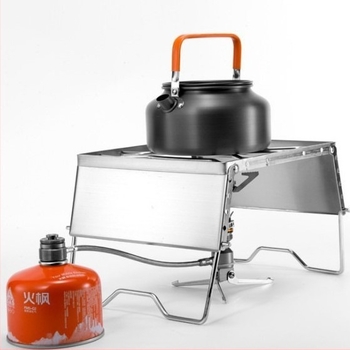 Ανοξείδωτο ατσάλι με πτυσσόμενο πολυλειτουργικό παρμπρίζ, αντιανεμικό στήριγμα κεφαλής ψησταριάς, φορητή βάση για πικνίκ